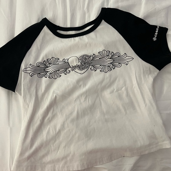 Chrome Hearts Tops - Chrome Hearts Black & White Short-Sleeve Graphic Tee